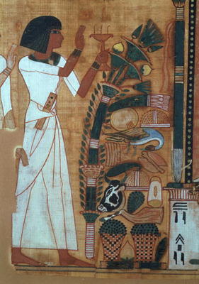 The Fumigation of Osiris, page from the Book of the Dead of Neb-Qued, Egyptian, New Kingdom (papyrus à 19ème dynastie égyptienne