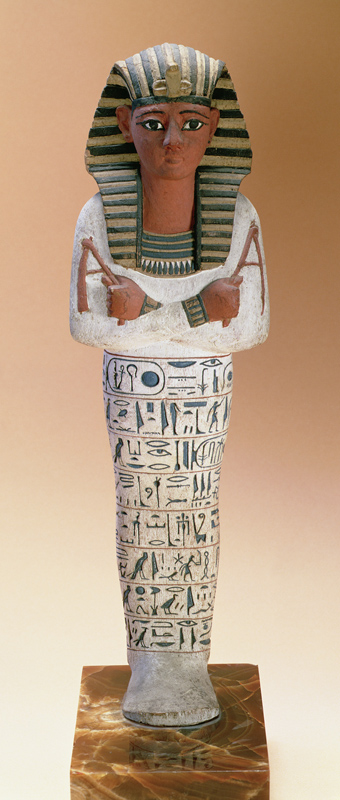 Shabti figure of Ramesses IV, New Kingdom (stuccoed & painted wood) à 20ème dynastie égyptienne
