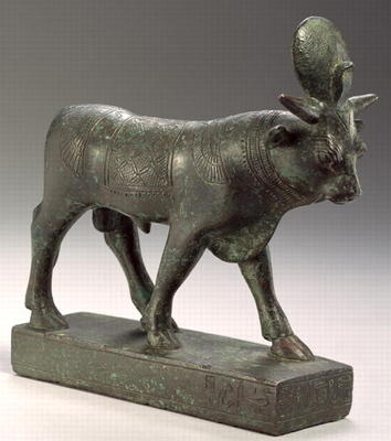 Apis bull, Late Period (solid cast bronze) à 26ème dynastie égyptienne