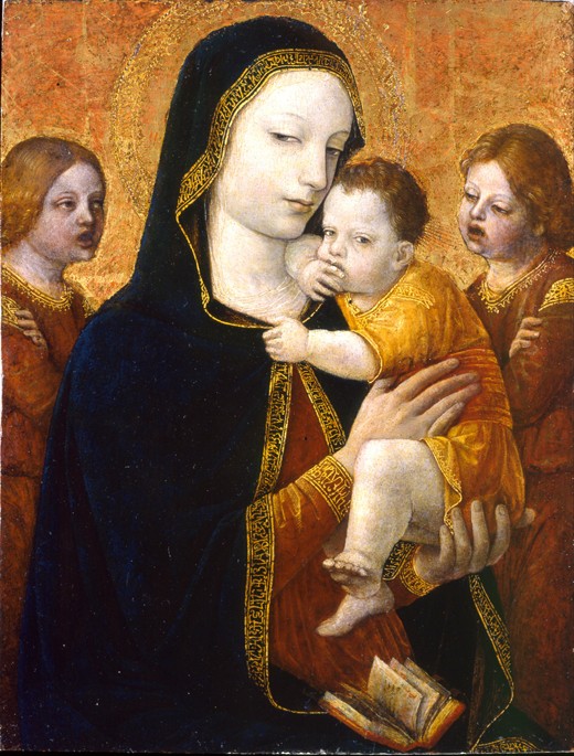 The Virgin and Child with two Angels à alias Ambrogio da Fossano en Bergognone