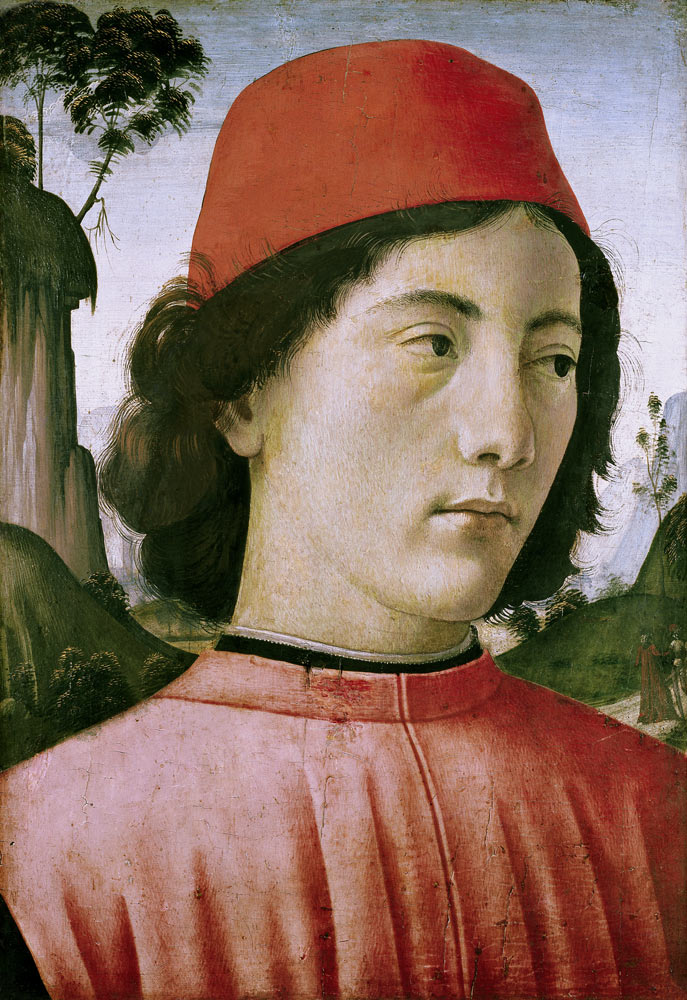 Portrait of a Young Man à Ghirlandaio Domenico  (alias Domenico Tommaso Bigordi)