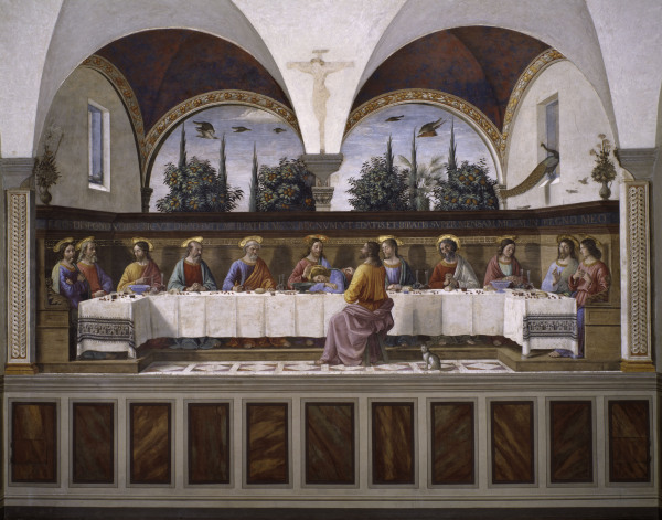 Last Supper à Ghirlandaio Domenico  (alias Domenico Tommaso Bigordi)
