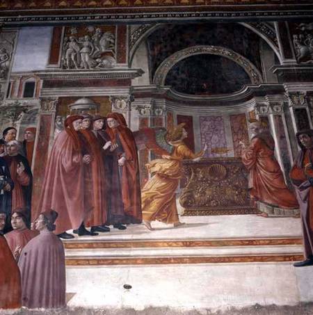 The Angel appearing to St. Zacharias in the Temple à Ghirlandaio Domenico  (alias Domenico Tommaso Bigordi)