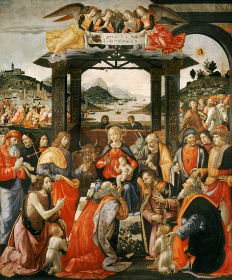 The Adoration of the Magi à Ghirlandaio Domenico  (alias Domenico Tommaso Bigordi)