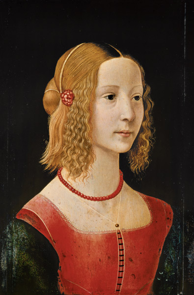 Portrait d'une jeune fille à Ghirlandaio Domenico  (alias Domenico Tommaso Bigordi)