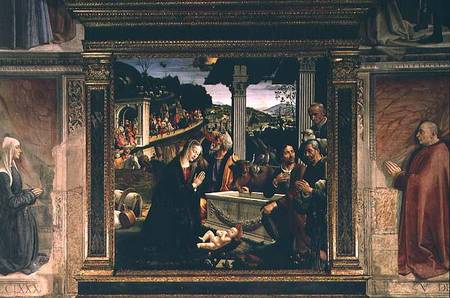 The Birth of Christ à Ghirlandaio Domenico  (alias Domenico Tommaso Bigordi)