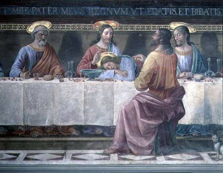 Detail from the Last Supper à Ghirlandaio Domenico  (alias Domenico Tommaso Bigordi)