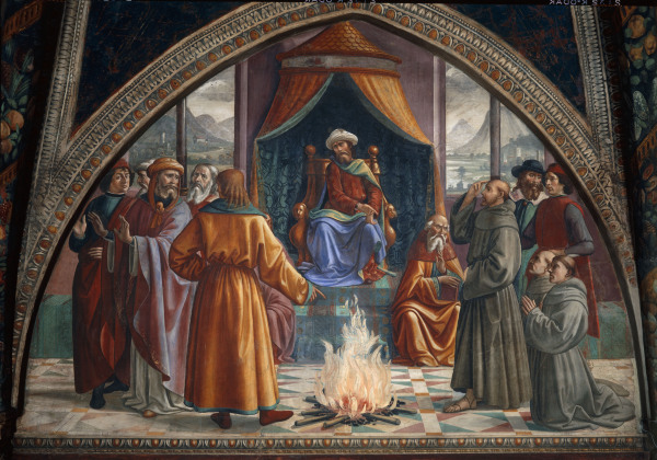 St.Francis bef.the Sultan à Ghirlandaio Domenico  (alias Domenico Tommaso Bigordi)
