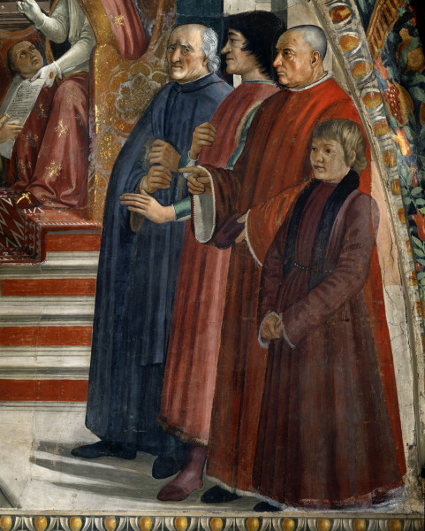 Lorenzo Medici a.o. à Ghirlandaio Domenico  (alias Domenico Tommaso Bigordi)