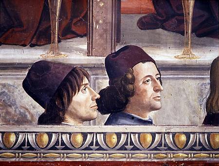 Portraits of Matteo Franco and Luigi Pulci (1432-84) from the Cycle of the Life of St. Francis à Ghirlandaio Domenico  (alias Domenico Tommaso Bigordi)