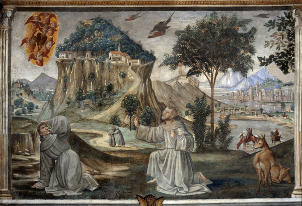 Stigmatisation o.St.Francis à Ghirlandaio Domenico  (alias Domenico Tommaso Bigordi)
