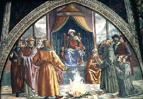 The Trial by Fire, St. Francis before the Sultan of Egypt, scene from a cycle of the Life of St. Fra