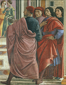 Die Vertreibung Joachims aus dem Tempel (Detail) à Ghirlandaio Domenico  (alias Domenico Tommaso Bigordi)