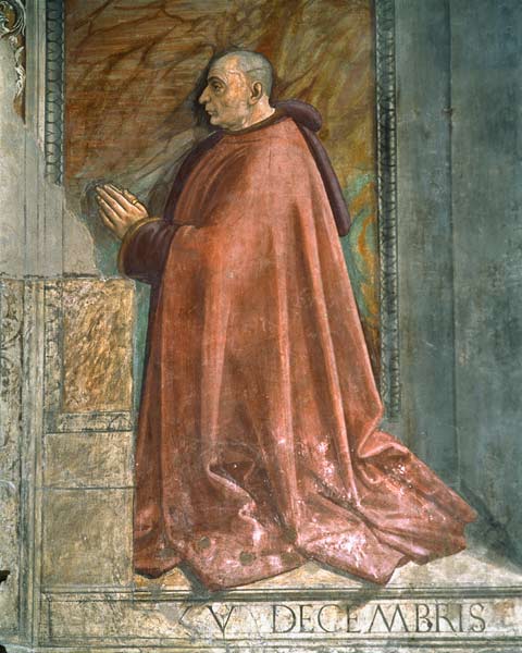 Portrait of Francesco Sassetti, from the Cycle of St. Francis, Sassetti Chapel à Ghirlandaio Domenico  (alias Domenico Tommaso Bigordi)