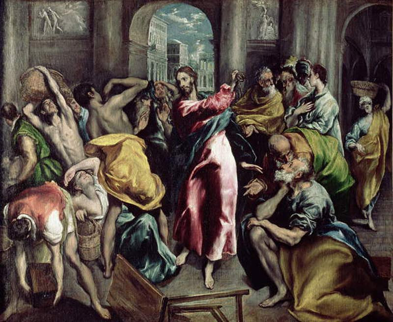 Christ Driving the Traders from the Temple à El Greco (alias Dominikos Theotokopulos)