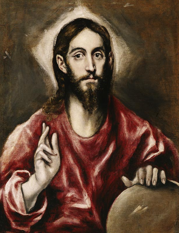 Salvator Mundi (Saviour of the World) à El Greco (alias Dominikos Theotokopulos)