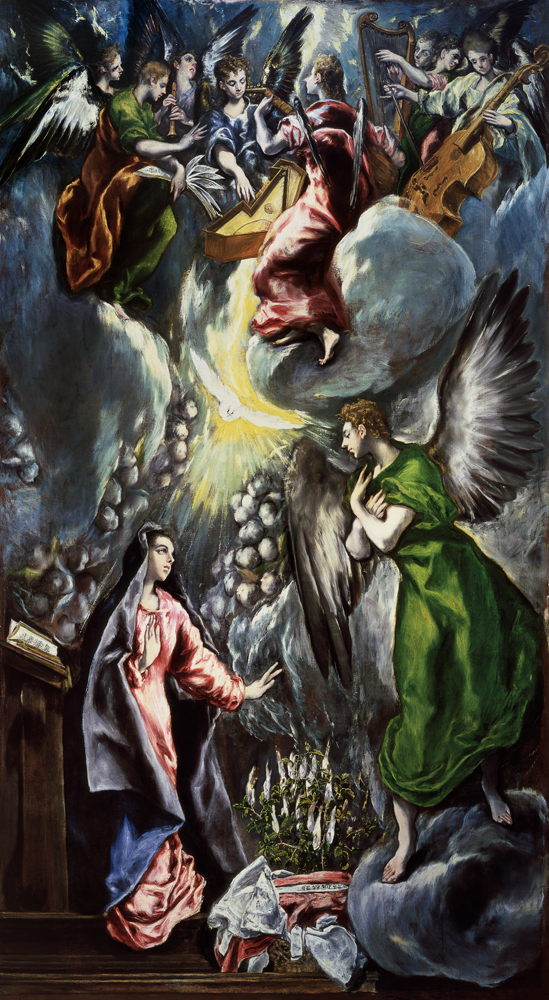 l'annonciation à Marie II à El Greco (alias Dominikos Theotokopulos)