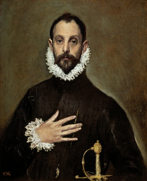 A Nobleman with his Hand on his Chest à El Greco (alias Dominikos Theotokopulos)