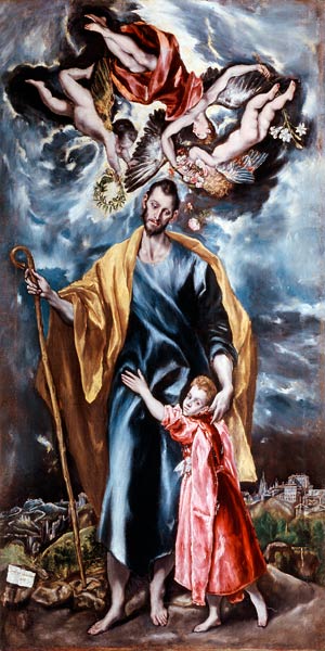 St. Joseph and the Christ Child à El Greco (alias Dominikos Theotokopulos)
