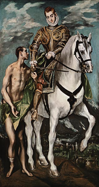 Saint Martin avec le mendiant à El Greco (alias Dominikos Theotokopulos)