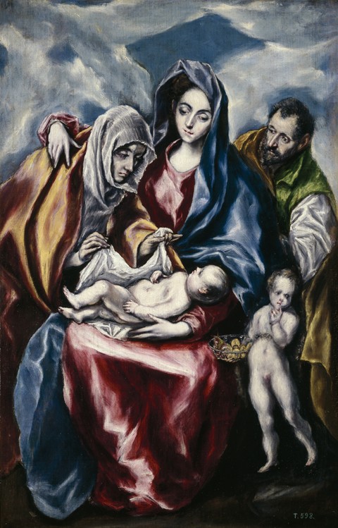 The Holy Family with Saint Anne and John the Baptist as Child à El Greco (alias Dominikos Theotokopulos)