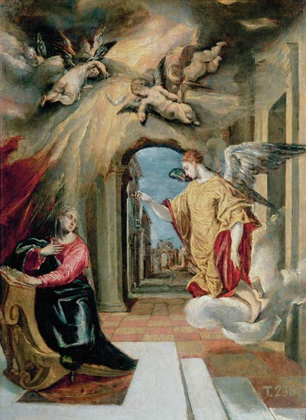annonciation à Marie à El Greco (alias Dominikos Theotokopulos)