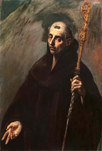 Saint Benedict à El Greco (alias Dominikos Theotokopulos)