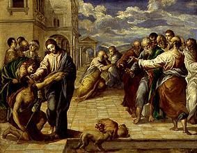 La guérison de l'aveugle à El Greco (alias Dominikos Theotokopulos)
