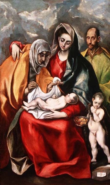 The Holy Family with St.Elizabeth à El Greco (alias Dominikos Theotokopulos)