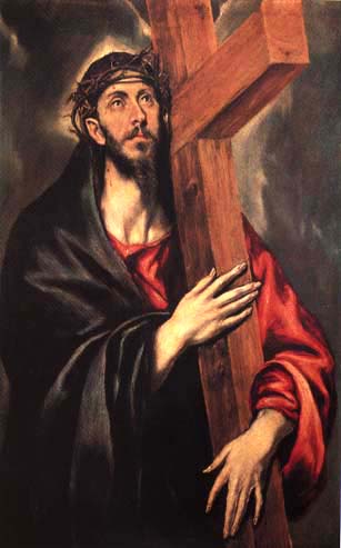le port de la croix du Christ à El Greco (alias Dominikos Theotokopulos)