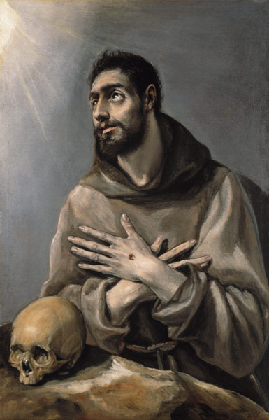 Saint Francis in ecstasy à El Greco (alias Dominikos Theotokopulos)