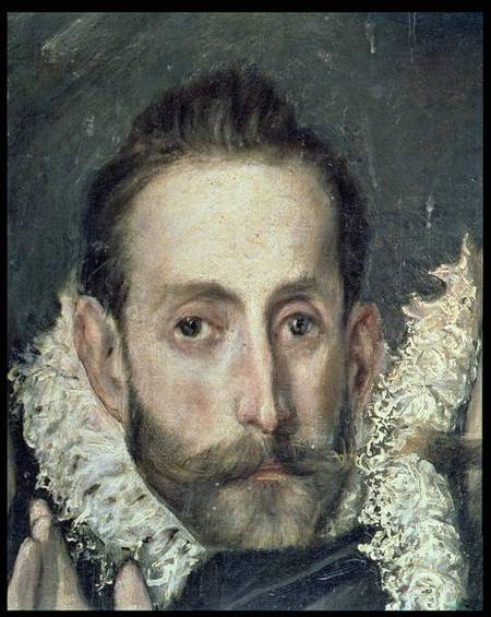 Self Portrait, detail from The Burial of Count Orgaz à El Greco (alias Dominikos Theotokopulos)