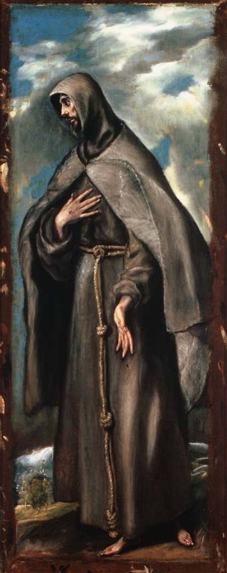 St.Francis of Assisi (c.1182-1220) à El Greco (alias Dominikos Theotokopulos)