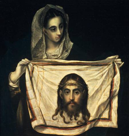St.Veronica with the Holy Shroud à El Greco (alias Dominikos Theotokopulos)