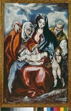 Sainte famille avec  Sainte Anne et le jeune Jean Baptiste