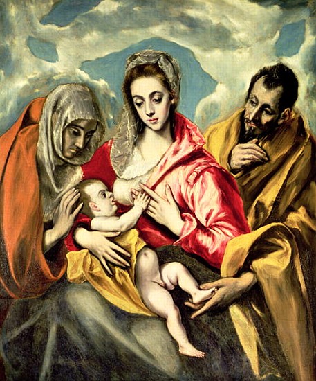 Virgin and Child with SS. Anne and Joseph, 1587-96 à El Greco (alias Dominikos Theotokopulos)