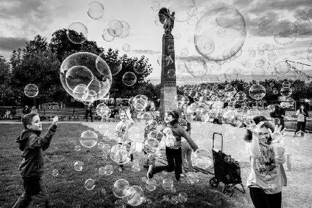 Excited with bubbles