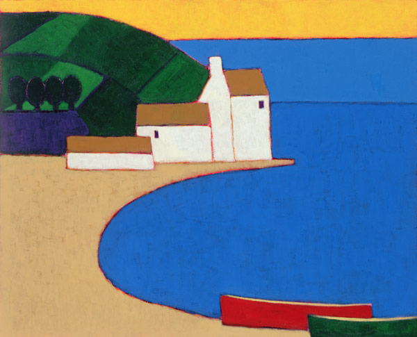 Bay in Southern Brittany, 2004 (acrylic on paper)  à Eithne  Donne