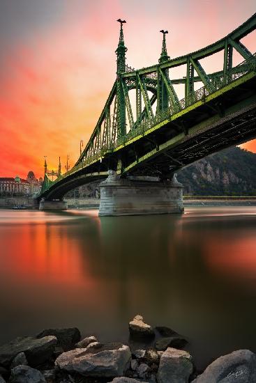 bridge to sunset