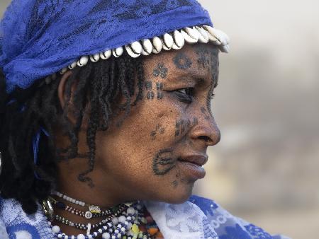 fulani girl at Niergui refugee camp, Tchad