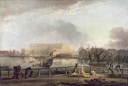 View of Stockholm Palace from Blasieholmen à Elias Martin