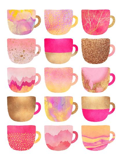 Pretty Pink Coffee Cups