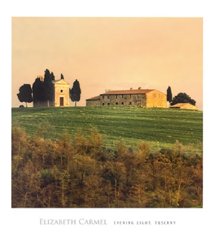 Evening Light, Tuscany à Elizabet Carmel