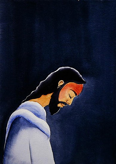 In His agony Jesus prays in Gethsemane to His Father, 2006 (w/c on paper)  à Elizabeth  Wang