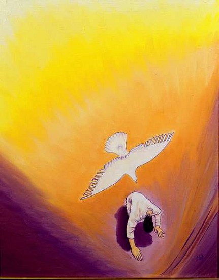 The same Spirit who comforted Christ in Gethsemane can console us, 2000 (oil on panel)  à Elizabeth  Wang