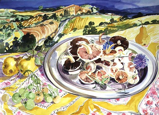 A Plate of Mushrooms  à Elizabeth Jane  Lloyd