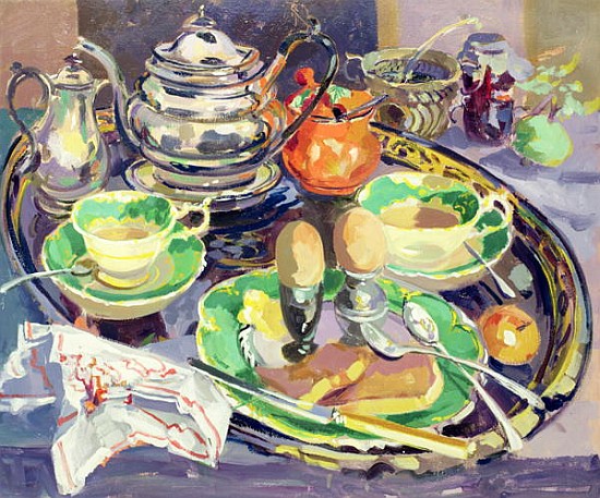 The Breakfast Tray (oil on canvas)  à Elizabeth Jane  Lloyd