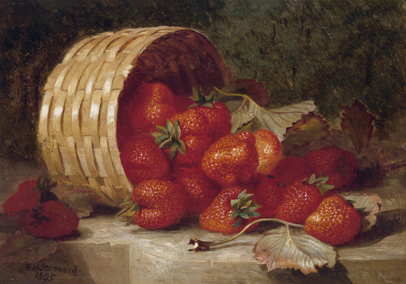 Erdbeeren in einem Korb à Eloise Harriet Stannard