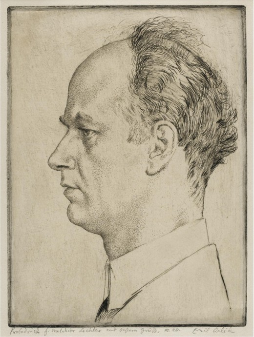 Portrait of Wilhelm Furtwängler (1886-1954) à Emil Orlik