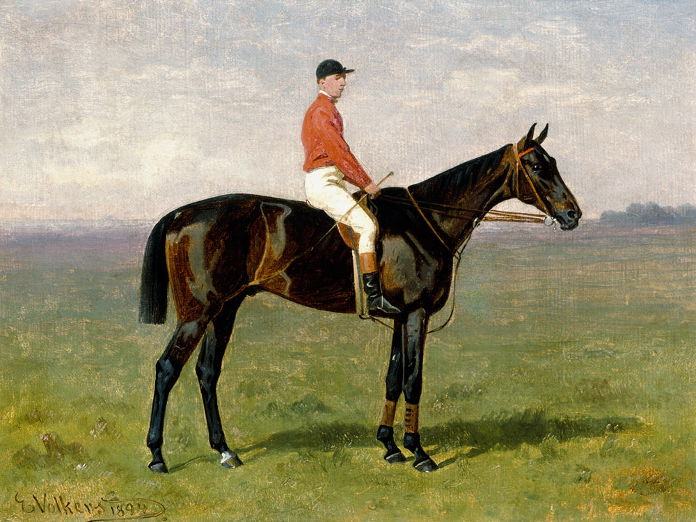 Pferd und Reiter à Emil Volkers
